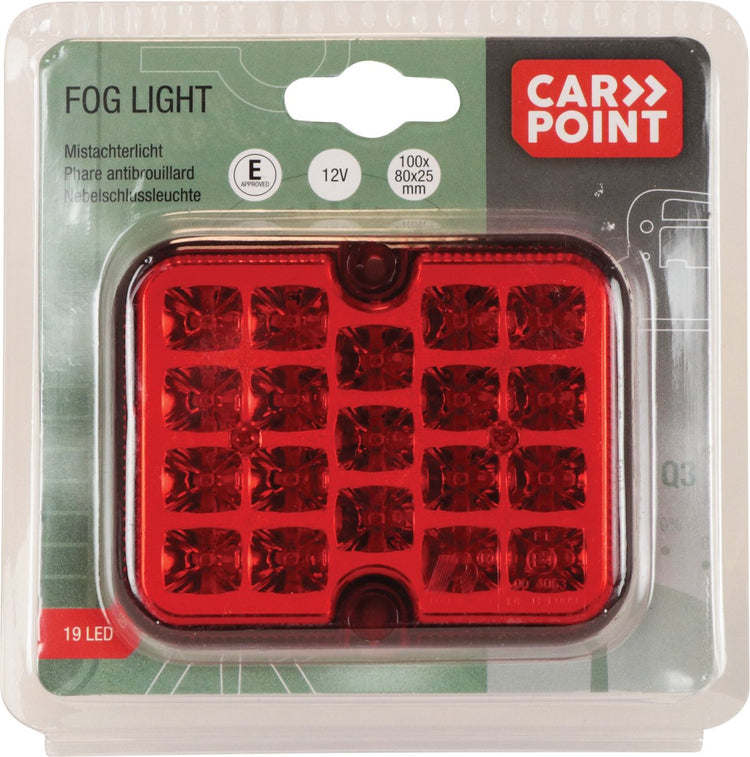 Carpoint Nebelschlussleuchte 19 LED 12V 100x80x25mm