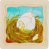 Goki Holzschicht Puzzle Huhn - afbeelding 1