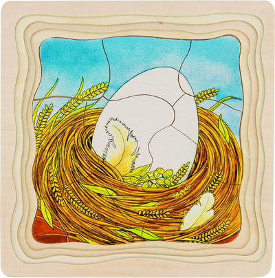 Goki Holzschicht Puzzle Huhn