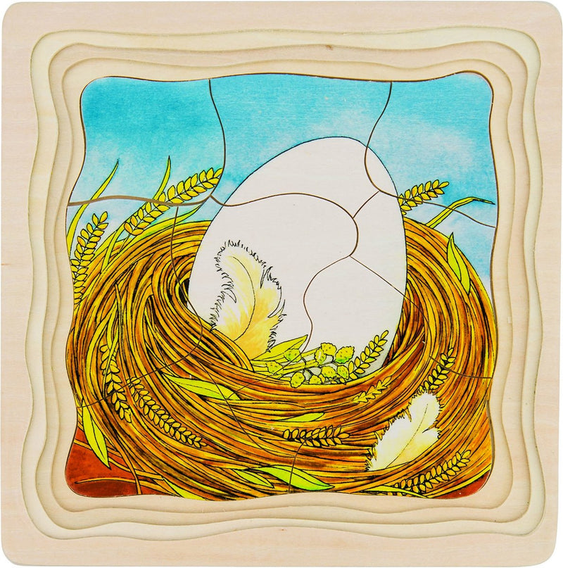 Goki Holzschicht Puzzle Huhn