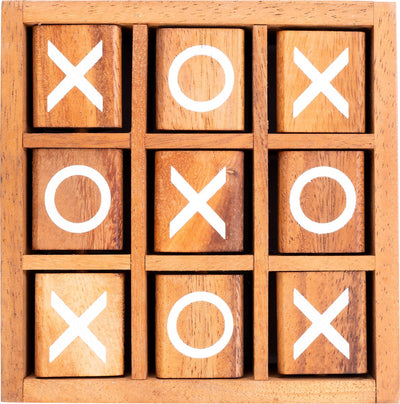 Longfield x.o Spin – Strategiespiel aus Holz – 3-Gewinnt-Spiel – Tic-Tac-Toe-Variante – klassisches Denkspiel – 2 Spieler – Engelsherz