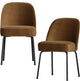 Woood Vogue Esszimmerstühle – Samtstoff – Honiggelb – 2er-Set