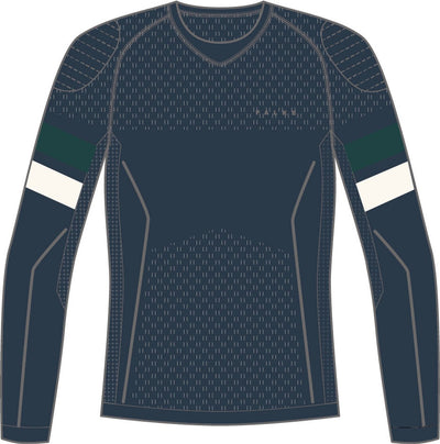 Falke maximal warmes Rundhals-Funktionsshirt aus schnell trocknendem Funktionsmaterial mit langen Ärmeln Herren Blau - Größe L