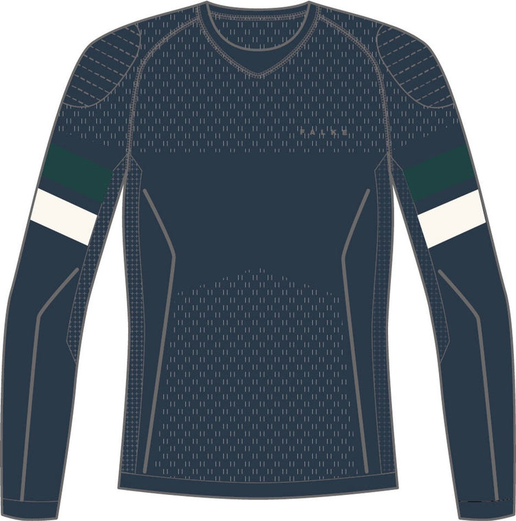 Falke maximal warmes Rundhals-Funktionsshirt aus schnell trocknendem Funktionsmaterial mit langen Ärmeln Herren Blau - Größe L