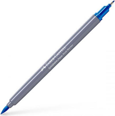 Faber-Castell – Duo-Aquarellmarker – Goldfaber – Azurblau 449 – Pinsel 0,6 mm – FC-164649