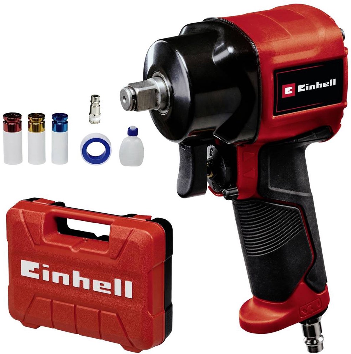 Einhell Druckluft-Schlagschrauber TC-PW 610 Compact – 610 Nm – inkl. 3 Steckschlüssel - inkl. Transport- und Aufbewahrungskoffer