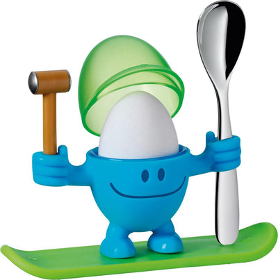 WMF Kids McEgg - Eierbecher - blau grün - inklusive Löffel - schönes Design - für Kinder geeignet