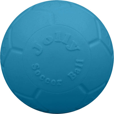 Jolly Pets Jolly Soccer Ball – ø10 cm – Robustes Hundespielzeug – Apportierspielzeug – Jollyflex stabiler Kunststoff – schwimmendes Hundespielzeug – Hellblau