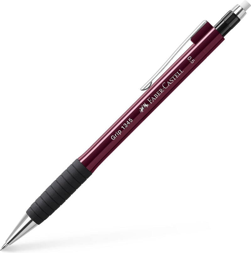 Faber-Castell Druckbleistift – Griff 1345 – Strichstärke 0,5 mm – rot metallic – fc-134521