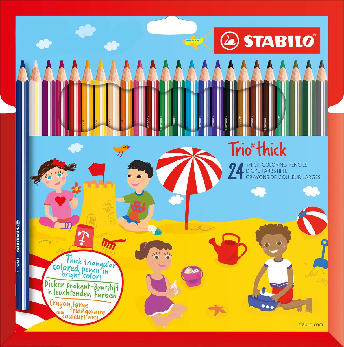 Stabilo -Trio dicker farbiger Bleistift, 24st.
