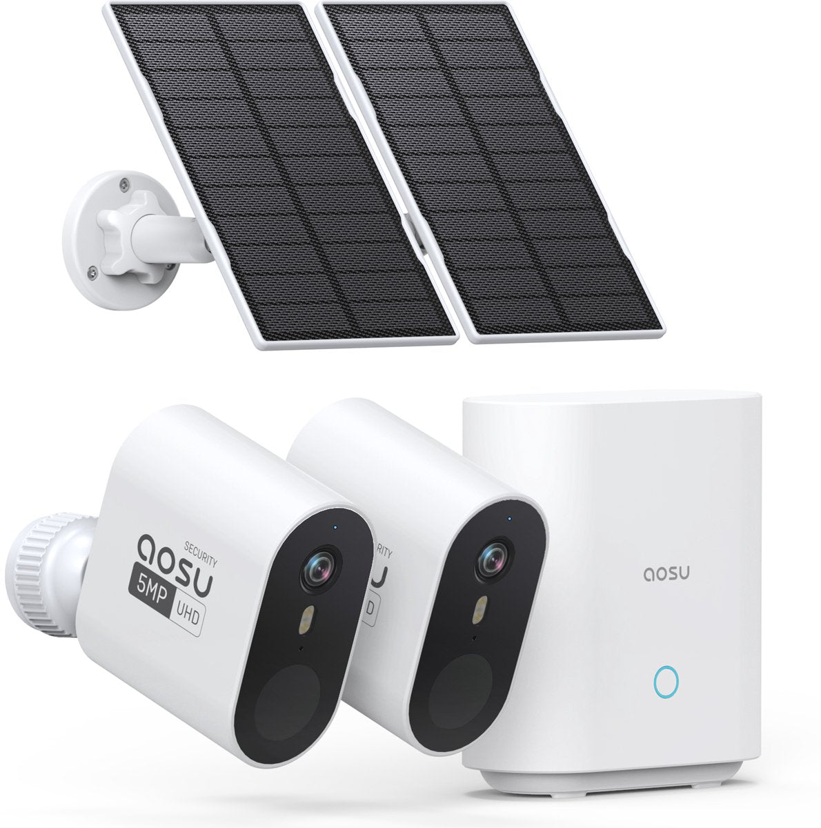 Aosu Solarcam-System max – 2 Sicherheitskameras – 2K-Auflösung – Solarenergie – kabellos – 32 GB