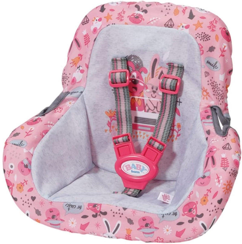 Baby geborenes Baby geborene Autositz rosa grau