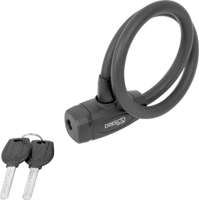 Dresco Kabelschloss 60 12 – 60 cm – rund 12 mm – mattschwarz