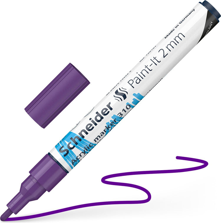 Schneider Schreibgeräte Schneider Acrylmarker – Paint-it 310 – Strichstärke 2 mm – Lila – S-120108