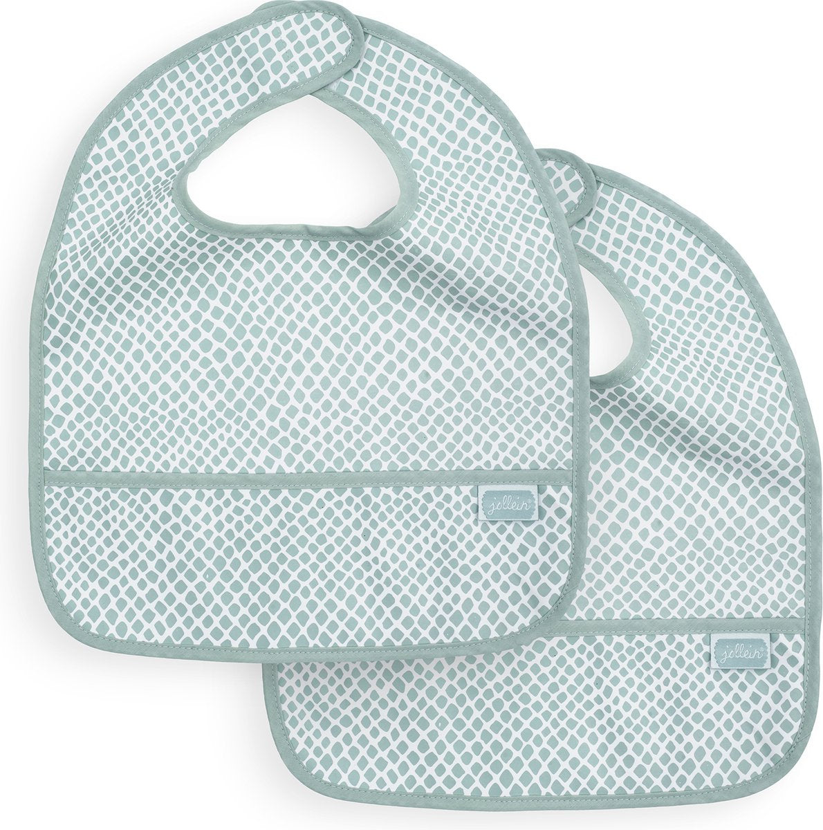Jollein Lätzchen wasserdichte Schlange - Soft Green - 2 Stück