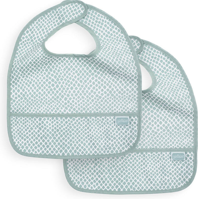Jollein Lätzchen wasserdichte Schlange - Soft Green - 2 Stück