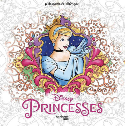 Hachette Helden Disney Prinzessinnen Carrés Kunsttherapie – Malbuch für Erwachsene