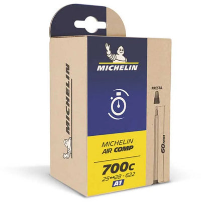 Michelin-Schlauch 28 Zoll – Aircomp A2 – französisches (Presta-)Ventil – Ventillänge: 80 mm – ETRTO-Größe: 26 32-622 635
