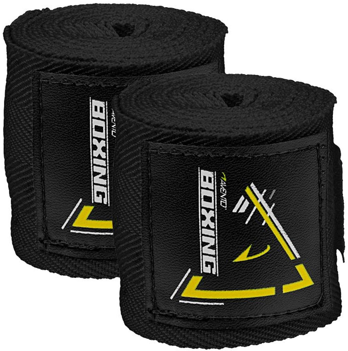 Avento Boxhandbandagen - 2er-Set - 250x5 mm - Schwarz