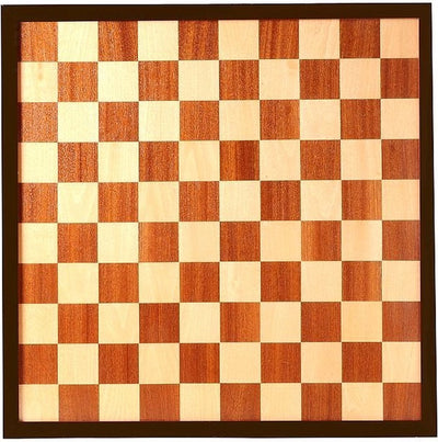 Engelhart Schach- und Damebrett mit Intarsienholz 47x47 cm – doppelseitiges Brettspiel – Schach- und Damebrett –