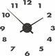 Nexttime kleine Zeiger – Wanduhr – 48 × 3 cm – Aluminium – Schwarz