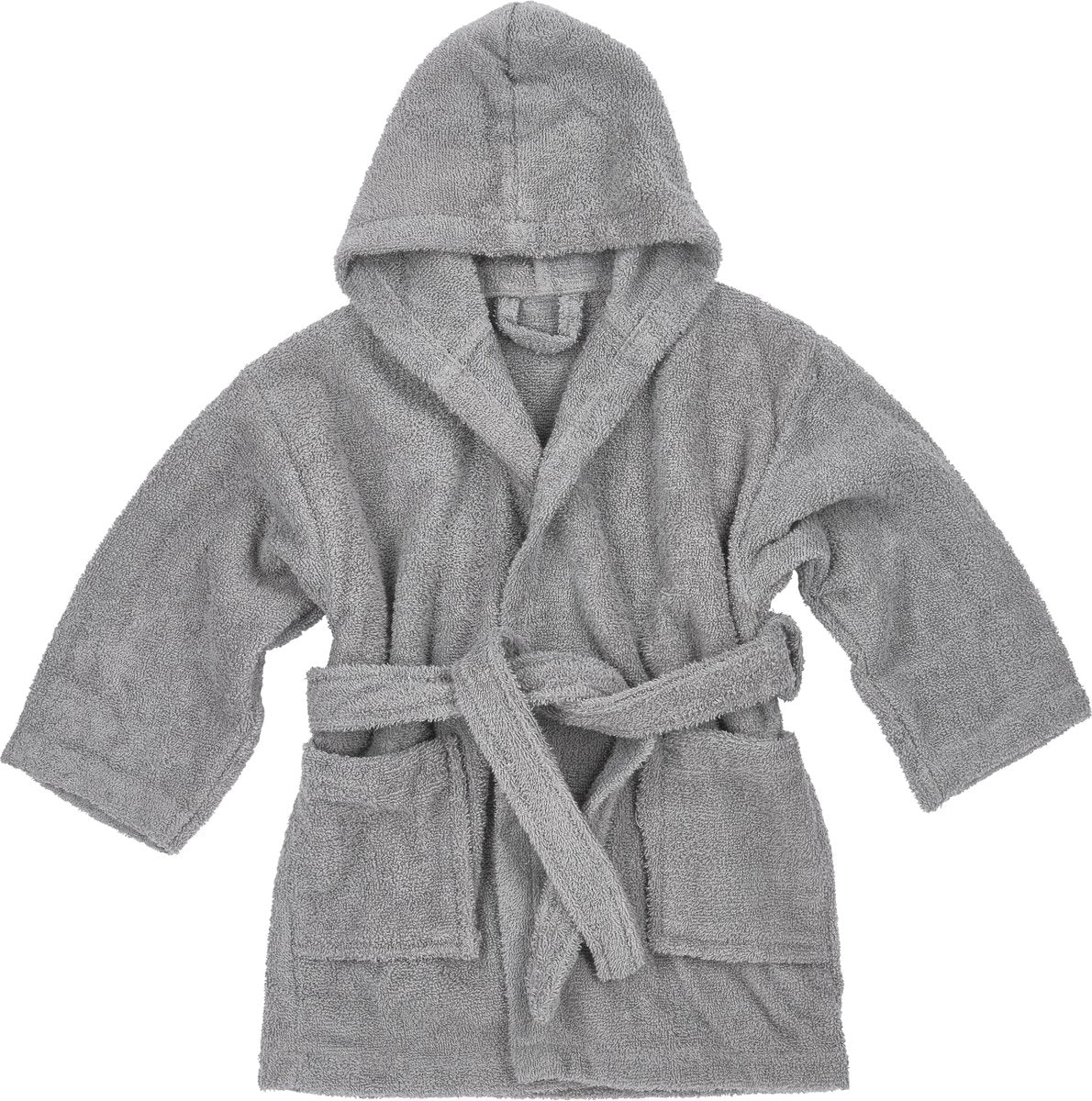 Meyco Baby-Uni-Bademantel – Frottee – Grau – 98 104