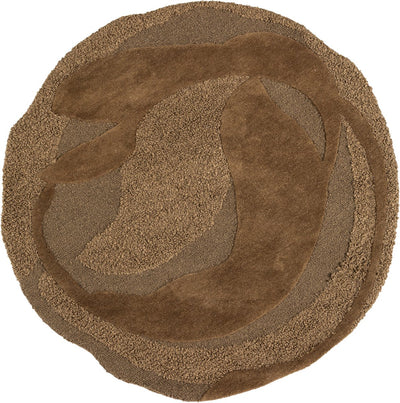 Woood Orvi-Teppich – Wollpolyester – braun – ø160 cm