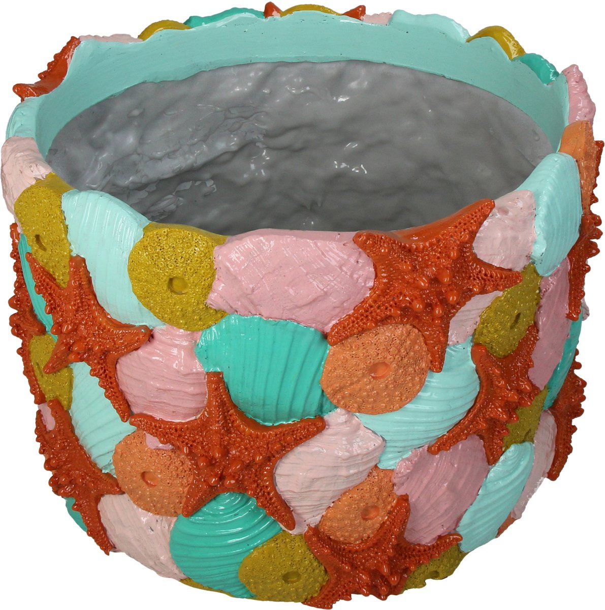 HD Collection Vase Muschel Polyresin Multi 33,5x33,5x23,5cm