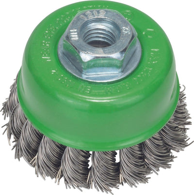 Bosch - Topfstahlbürste für Winkel- und Geradschleifer - geflochtener Draht, rostfrei, 75 mm 75 mm, 0,5 mm, 12500 U/min
