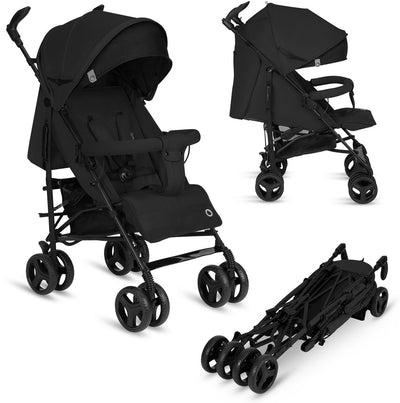 Lionelo Irma – Buggy – Kinderwagen – leicht 7 kg – bis zu 15 kg – gefederte Räder – 360° – bis zu 5 Jahre – Aufbewahrungskorb – verstellbarer Griff – Schnellfaltsystem – kompakte Größe