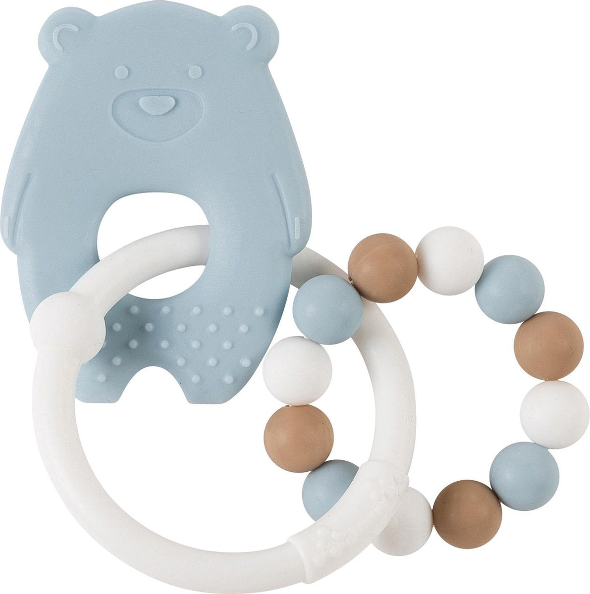 Nattou Bär Silikon – Beißring – Blau – BPA-frei