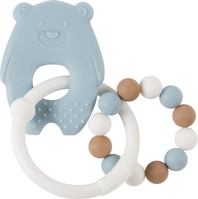 Nattou Bär Silikon – Beißring – Blau – BPA-frei