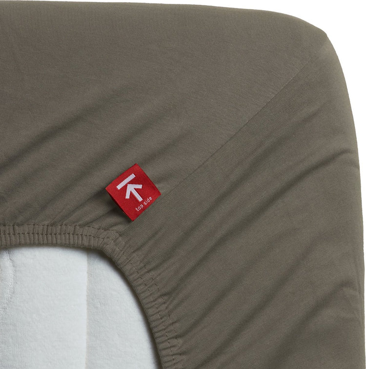 Beddinghouse – Jersey-Stretch – Spannbettlaken – 160 x 220 cm – warmes Grau – Premium-Qualität