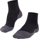 Falke TK2 Cool Short Anti-Blister Wandersocken aus dickem Lyocell-Funktionsmaterial Damen Schwarz – Größe 39-40