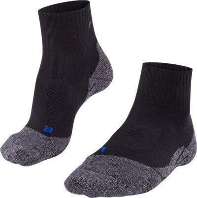 Falke TK2 Cool Short Anti-Blister Wandersocken aus dickem Lyocell-Funktionsmaterial Damen Schwarz – Größe 37-38