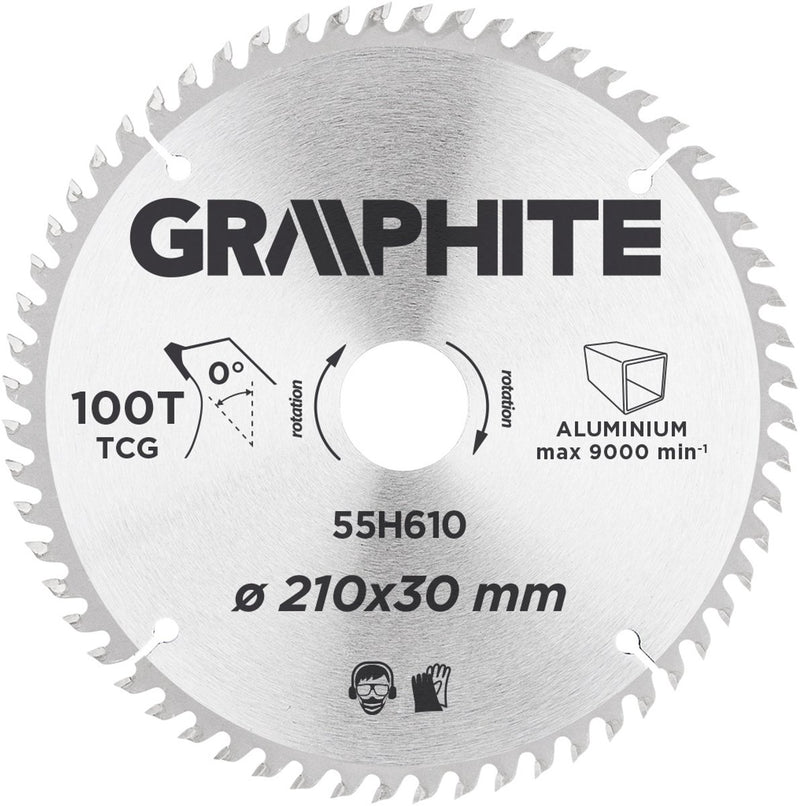 Graphit-Kreissägeblatt 205 mm, 80 Zähne, Aluminium
