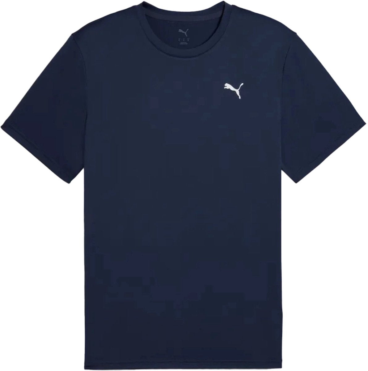 Puma Tad Essential solides Katzen-T-Shirt in der Farbe Marine.
