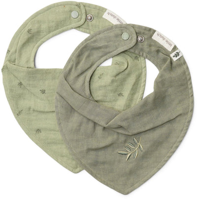 Little Dutch 2er-Pack Bandana-Lätzchen – Grün – Essentials