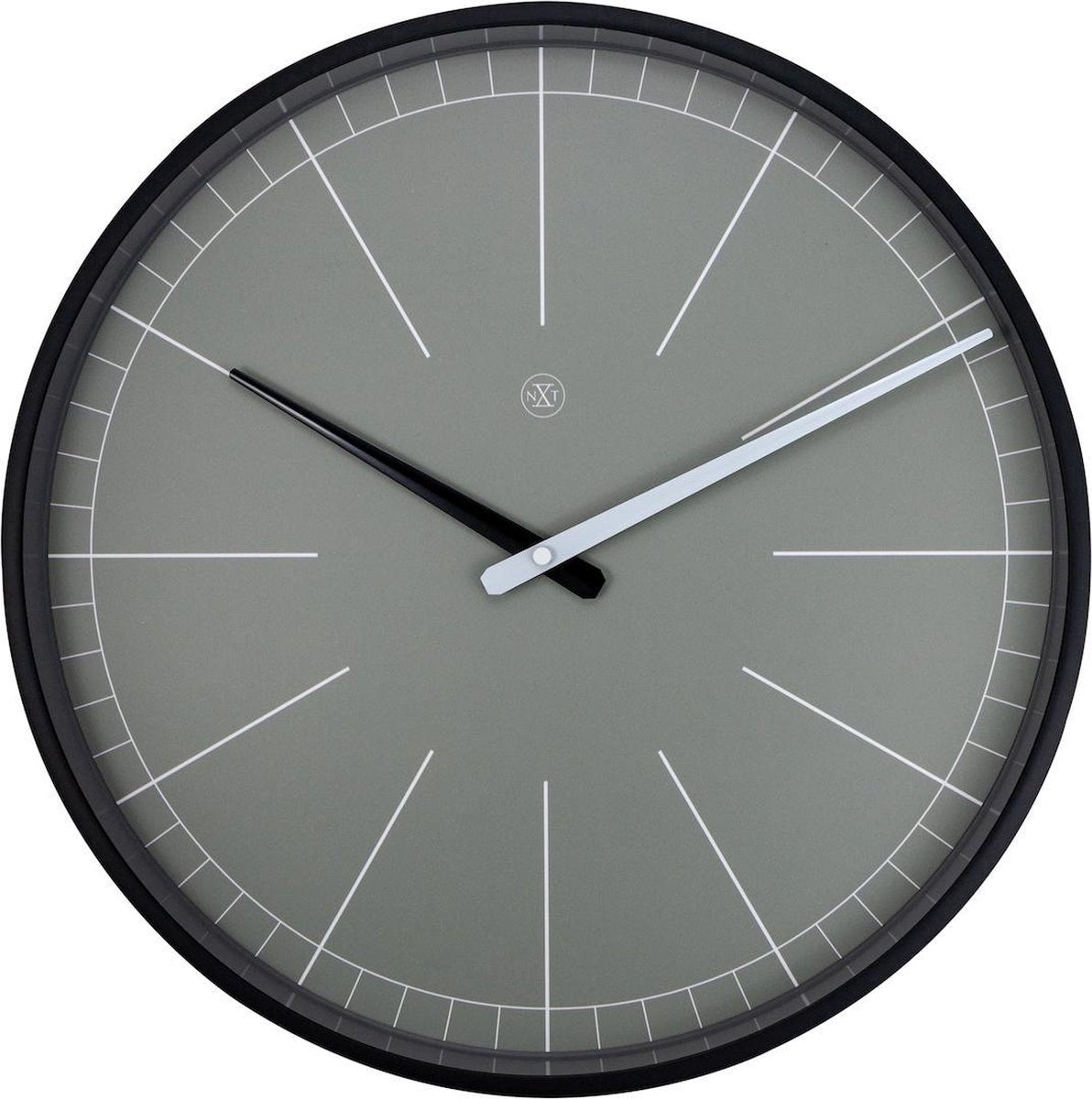 Nexttime nxt grey – Wanduhr – 40 cm – Metall – grau
