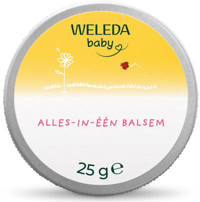 Weleda All-in-One-Babybalsam – Ringelblume – pflegt und schützt empfindliche Babyhaut – 100 % natürliche Inhaltsstoffe – 25 g