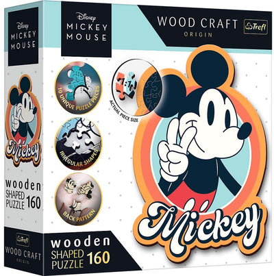 Trefl - Puzzles - 160 Holzpuzzles - Retro Mickey Mouse Disney Mickey Mouse und Freunde FSC Mix 70 %