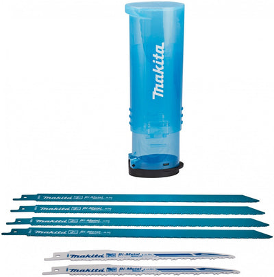 Makita Zubehör Säbelmesser-Set 6-teilig im abschließbaren und wiederverwendbaren Koffer – B-44448