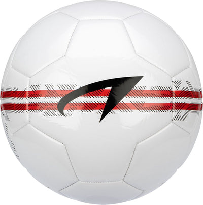 Avento Fußball - Gittermarke - weiß rot - Größe 5 - ⌀ ca. 22 cm