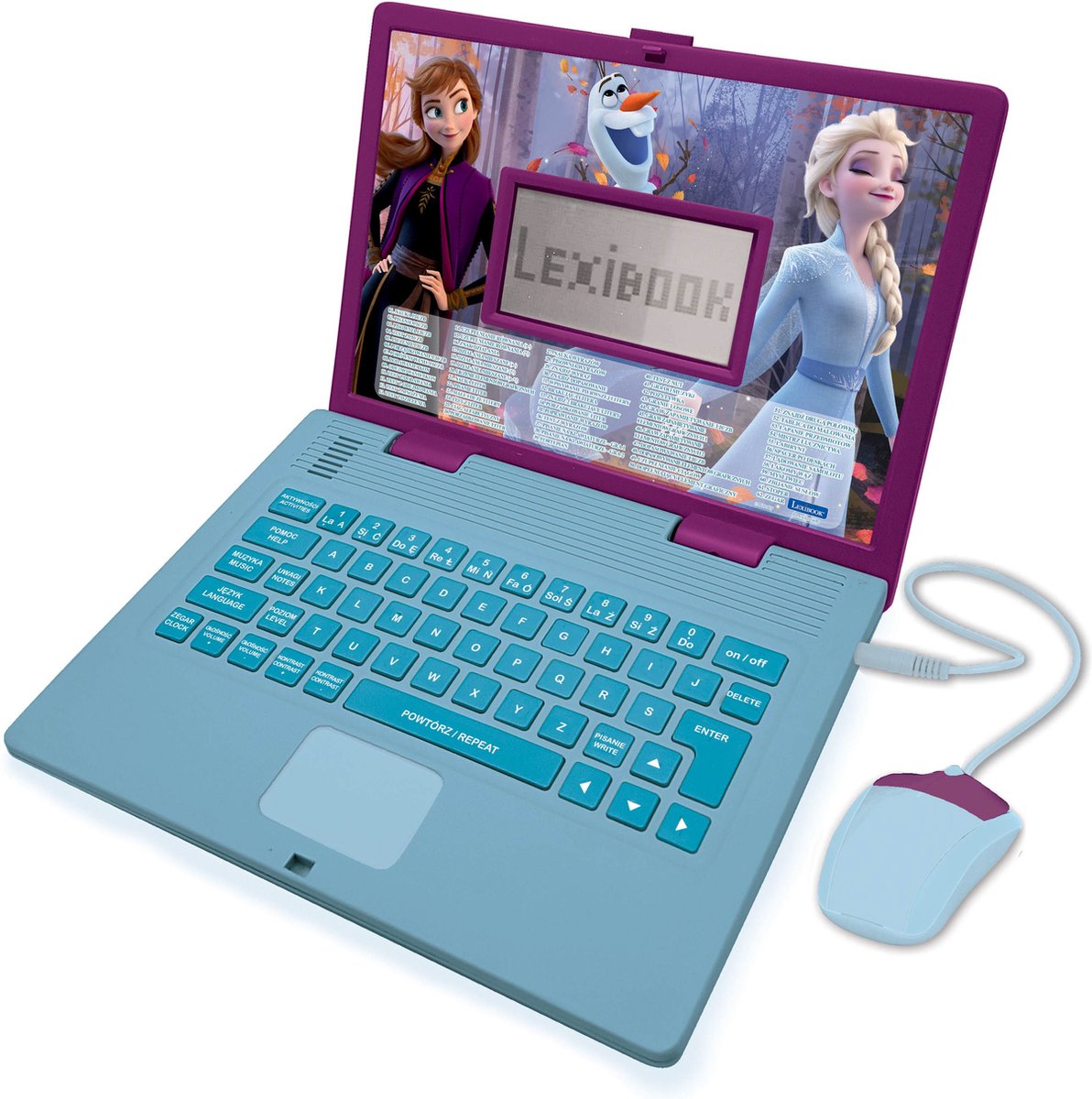 Lexibook zweisprachiger Lernlaptop eingefroren – 124 Aktivitäten auf Englisch Polnisch