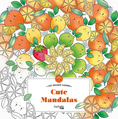 Hachette Heroes Les Grands Carrés süße Mandalas – Malbuch für Erwachsene