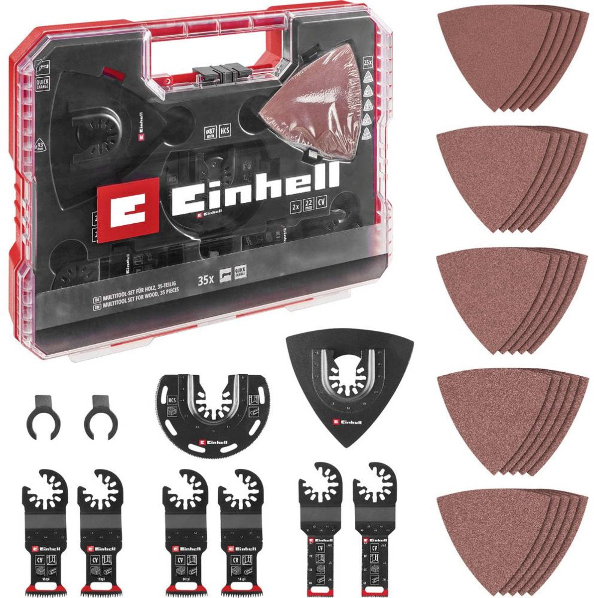 Einhell Multitool-Set – 35-teilig – XLplus-Koffer