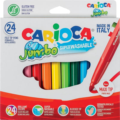 Carioca Filzstift Jumbo Maxi sortiert 24 Stück | Set mit 24 Stück