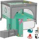 Lionelo Mille Plus Laufstall 0-36 Monate – Baby-Laufstall mit T25-Schaumstoffmatratze, Lernspielzeug, Griffe zum Stehenlernen, faltbares Mobile, Seitentür mit Reißverschluss – Spiel-Laufstall für Zuhause und auf Reisen