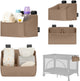Lionelo Seitentasche klein – Nachttischtasche, Kinderbett-Organizer 26×12×15 cm – 2 Fächer für Windeln, Feuchttücher-Zubehör – für Reisebett, Beistellbox – verstärkt, tragbar, multifunktional