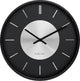Nexttime Retro II – Wanduhr – 25 cm – Metall – Schwarz Silber – geräuschlos